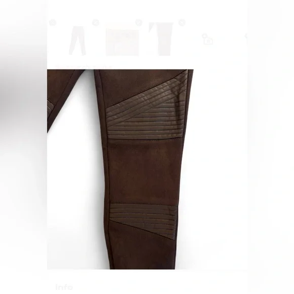 Leggings suede leather brown Zara - Picture 3 of 5